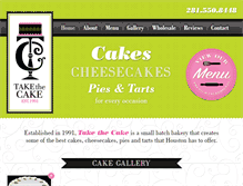 Tablet Screenshot of houstontakethecake.com